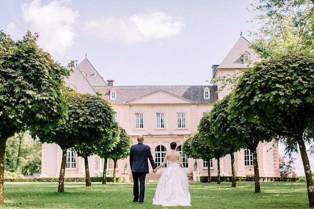 château bois arlon couple mariage nature